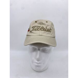 Titleist Hat Adult Adjustable Khaki Strap‎ Back Golf USA Cotton Golfing Cap Mens